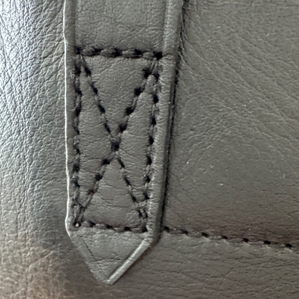 Madewell Black Leather Transport Tote with Gray Stripe - Picture 5 of 9